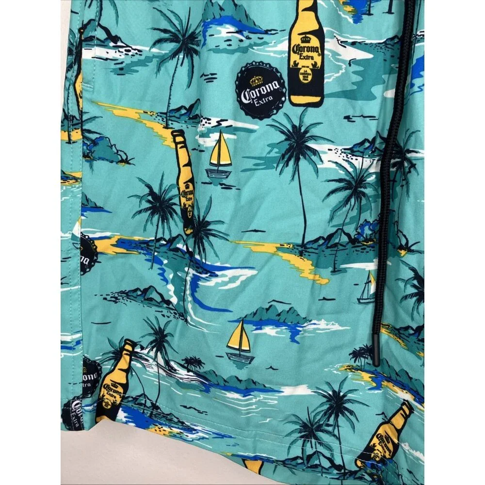 Corona Extra Swim Trunks Board Shorts Lined Men's 32/34 Blue